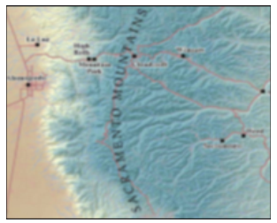 A map section highlighting the Sacramento Mountains area with topographic features and a few place names.
