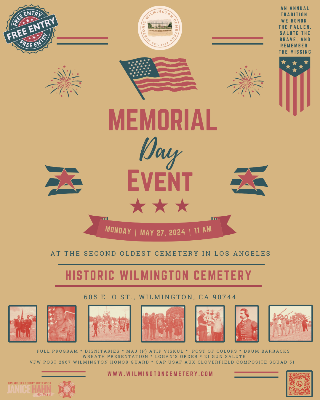 Memorial Day Event on May 27, 2024 at Historic Wilmington Cemetery