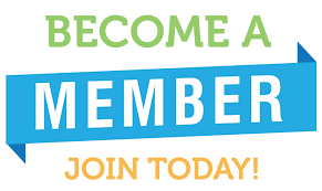 Text reading "Become a Member, Join Today!" in green, blue, and orange.