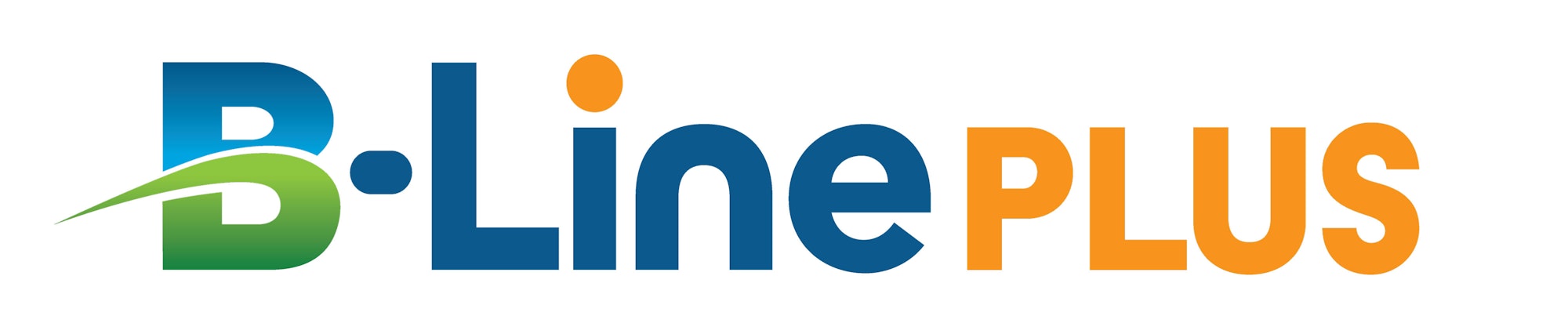 The image features a logo that says "B-Line PLUS," combining green, blue, and orange colors in a modern design.