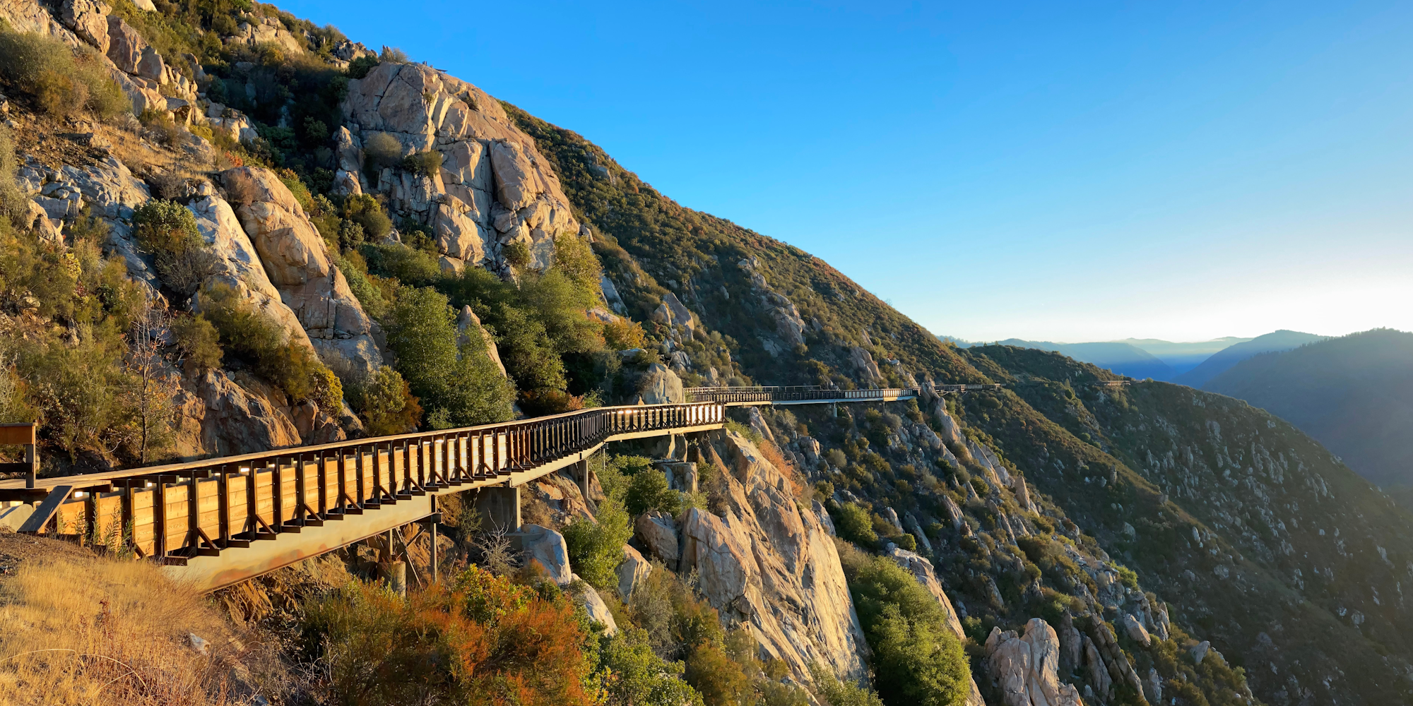 UWPA three quarter mile flume. A wooden flume along as steep canyon.