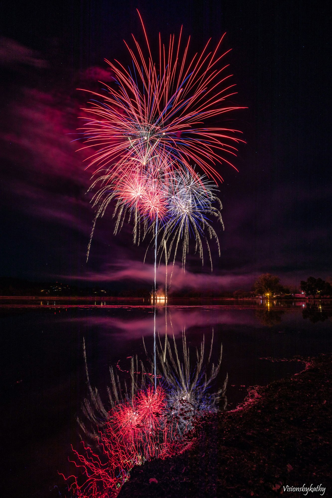 May contain: nature, outdoors, night, and fireworks