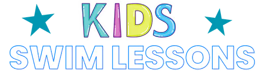 The image promotes "Kids Swim Lessons," highlighting swim classes for children.