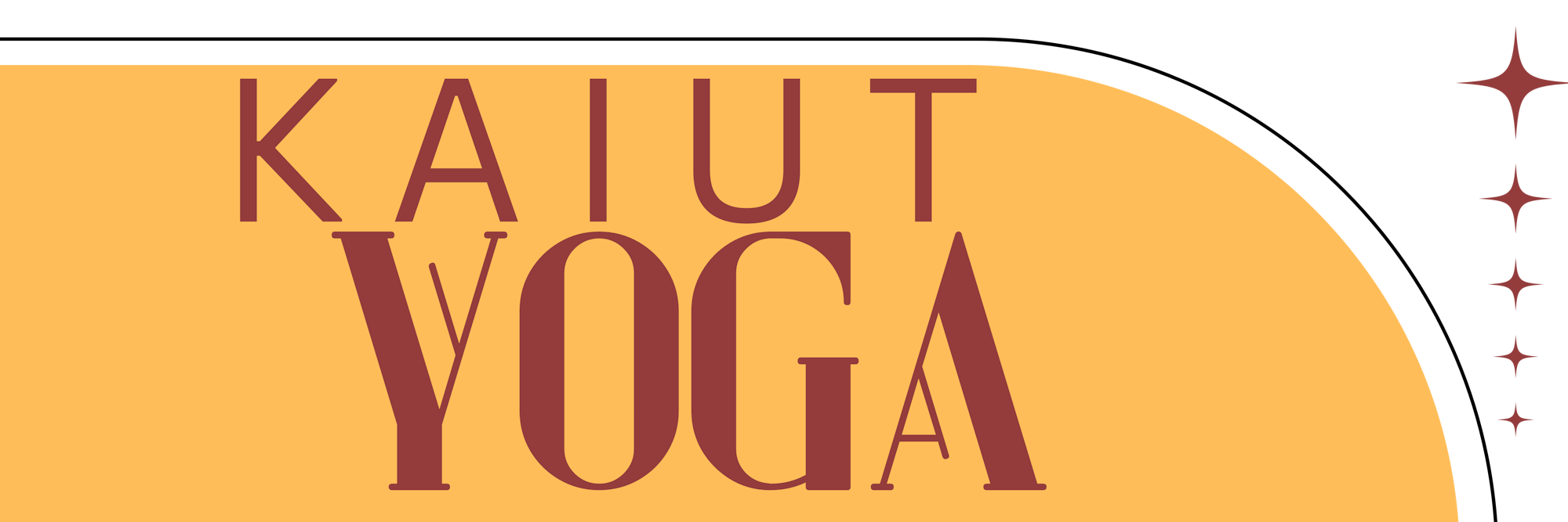 The image features the text "KAIUT YOGA" on a yellow background, likely representing a yoga brand or studio.